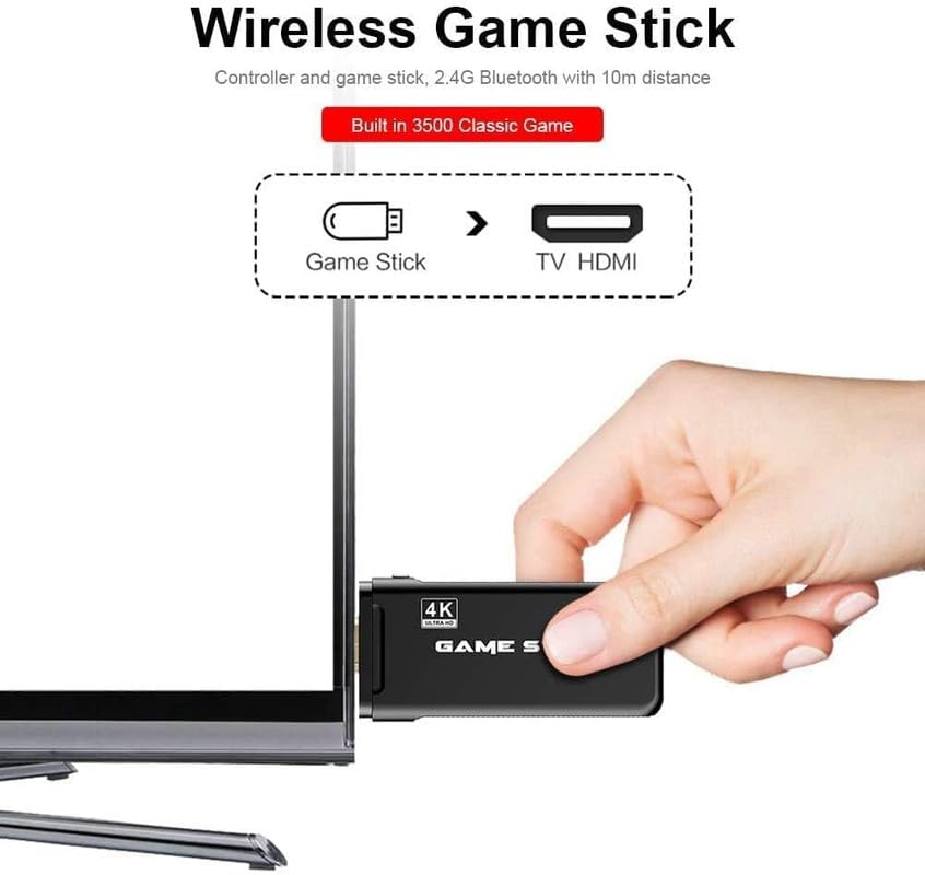Wireless Game Console with Dual Controllers - | 20,000+ Built-in Retro Games