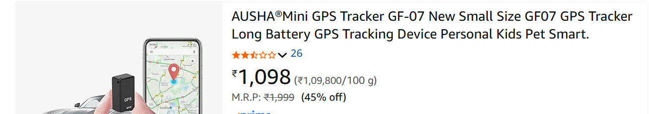 GPS Tracker GF-07- Mini GPS Tracker Long Battery GPS