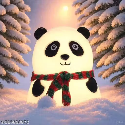 Panda Night Lamp – 7-Colors Changing Light, Room Decor Night Lamp Night Lamp  (12 cm, Multicolor)