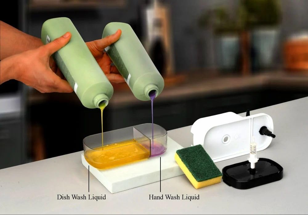 Soap Pump Dispenser 3-in-1  for Kitchen and Bathroom