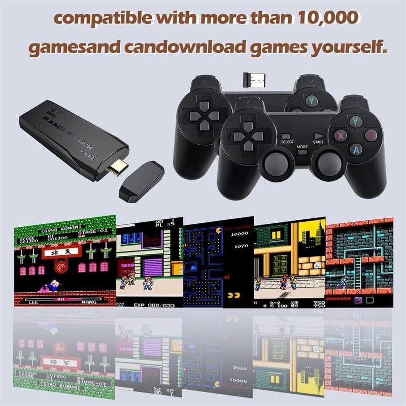 Wireless Game Console with Dual Controllers - | 20,000+ Built-in Retro Games