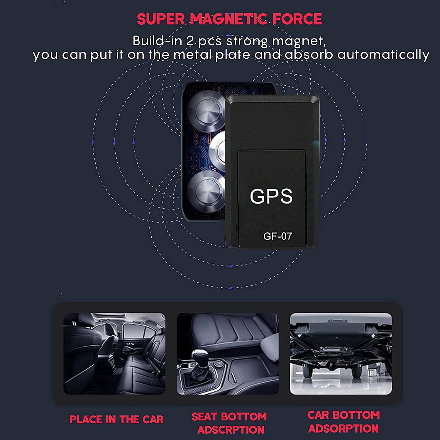 GPS Tracker GF-07- Mini GPS Tracker Long Battery GPS