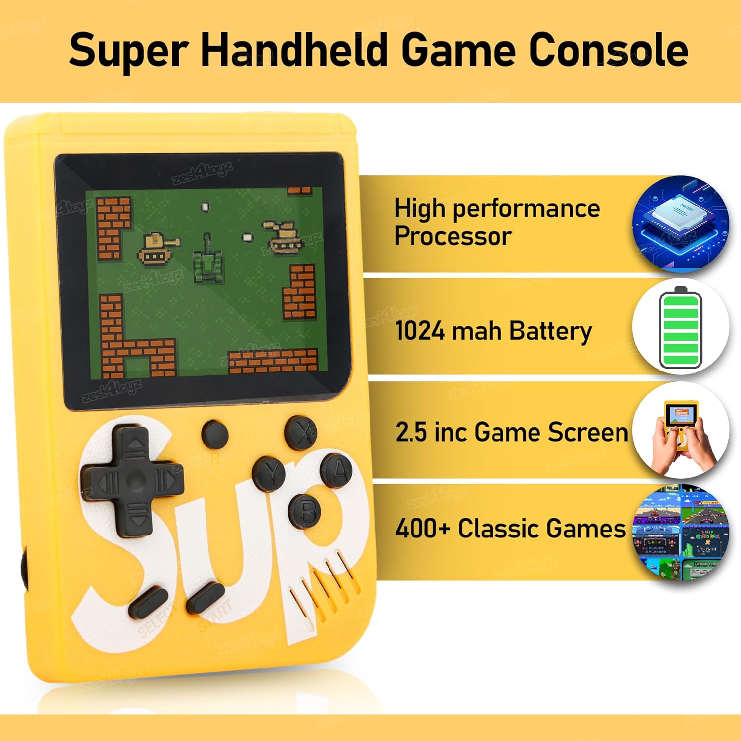 Game Console with 3 Inch Color Screen Retro Gaming Device